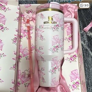 Stanley White & Pink Floral Insulated Travel Mug